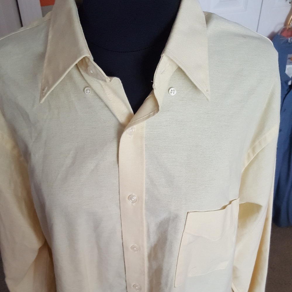 2 for $14 Mens long sleeve Dress Yellow Shirt